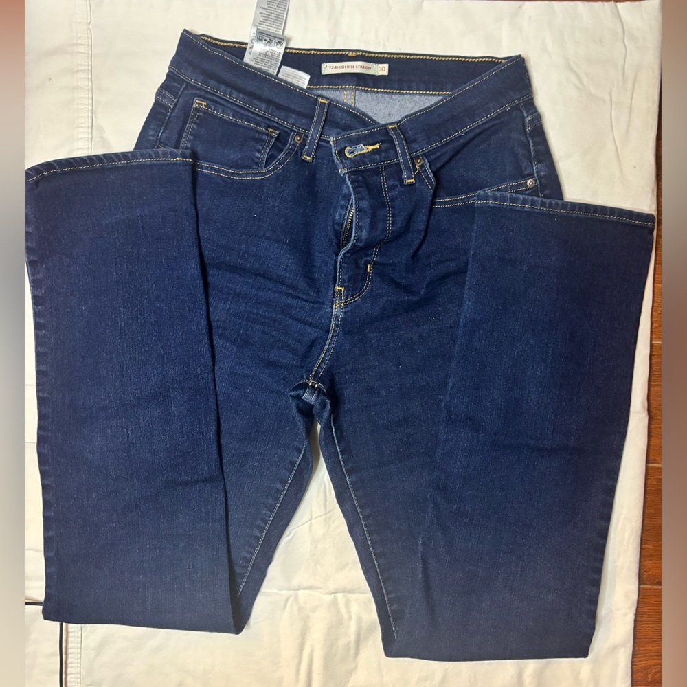Levi's Women's Straight Leg Jeans - Dark Blue